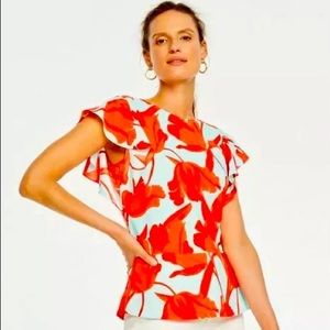 Ann Taylor Brand New with Tags Blouse with Flutter Sleeves